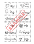 Hebrew vocabulary cards pop-it game - 10
