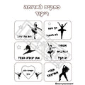 Hebrew Lunch Box Notes Dance Theme | פתקים לארוחת צהריים לילדים בנושא ריקוד - 1