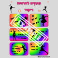 Hebrew Lunch Box Notes Dance Theme | פתקים לארוחת צהריים לילדים בנושא ריקוד - 2