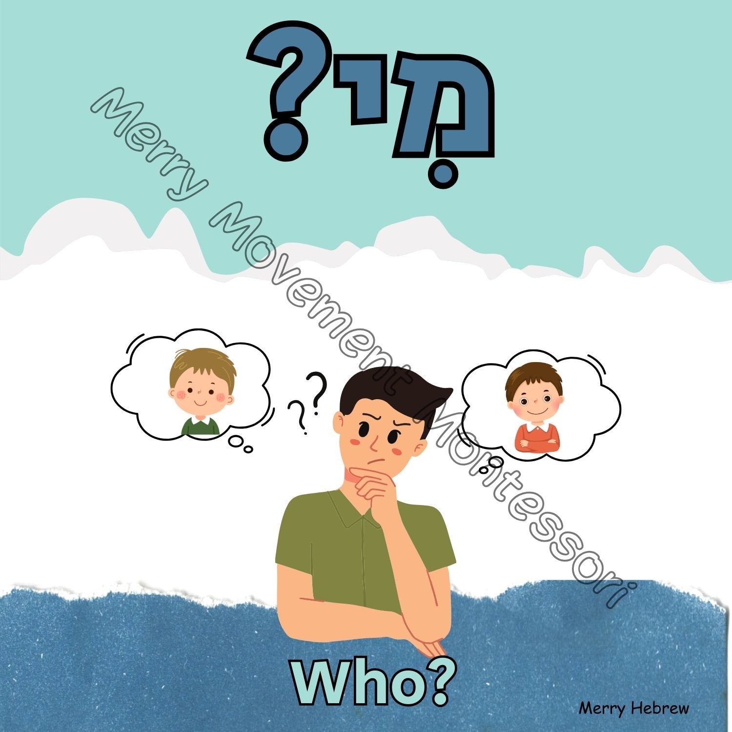 Hebrew and English Question Posters| 9 Class Décor Questions in Ivrit for Hebrew Learners| פוסטרים לכיתה - מילות שאלה בעברית ובאנגלית - 1