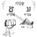 Printable Passover Coloring Booklet Aleph-Bet | דפי צביעה לפסח לפי אותיות האלף בית - 6