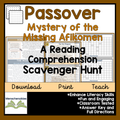 Passover Mystery Challenge - Informational Text - Reading Comprehension - 1