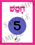 Teaching Hebrew with cards - Numbers 2 (Groups 22) - 2